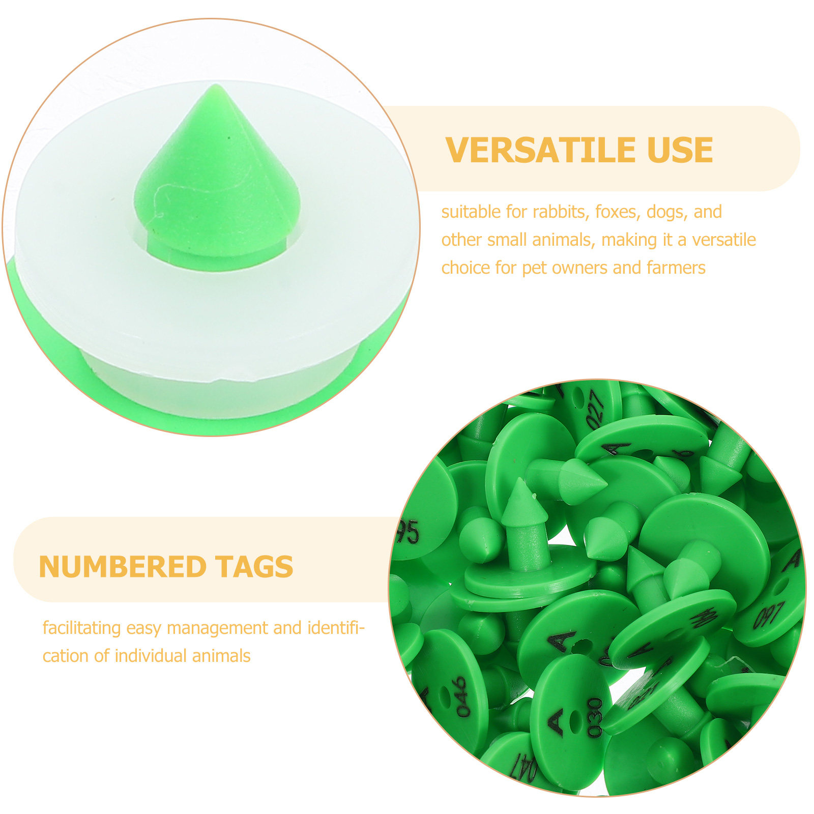 100Pcs Rabbit Ear Tags Colored - огляд і ціна Livestock Ear Tag