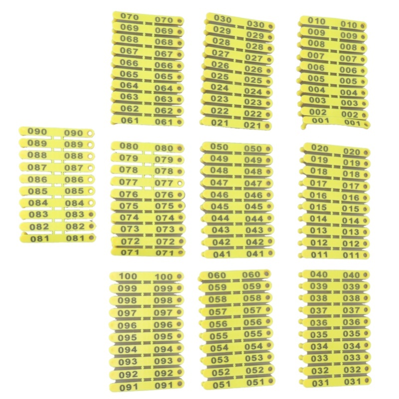 100PCS 001-100 Number Plastic  - огляд і ціна Livestock Ear Tag
